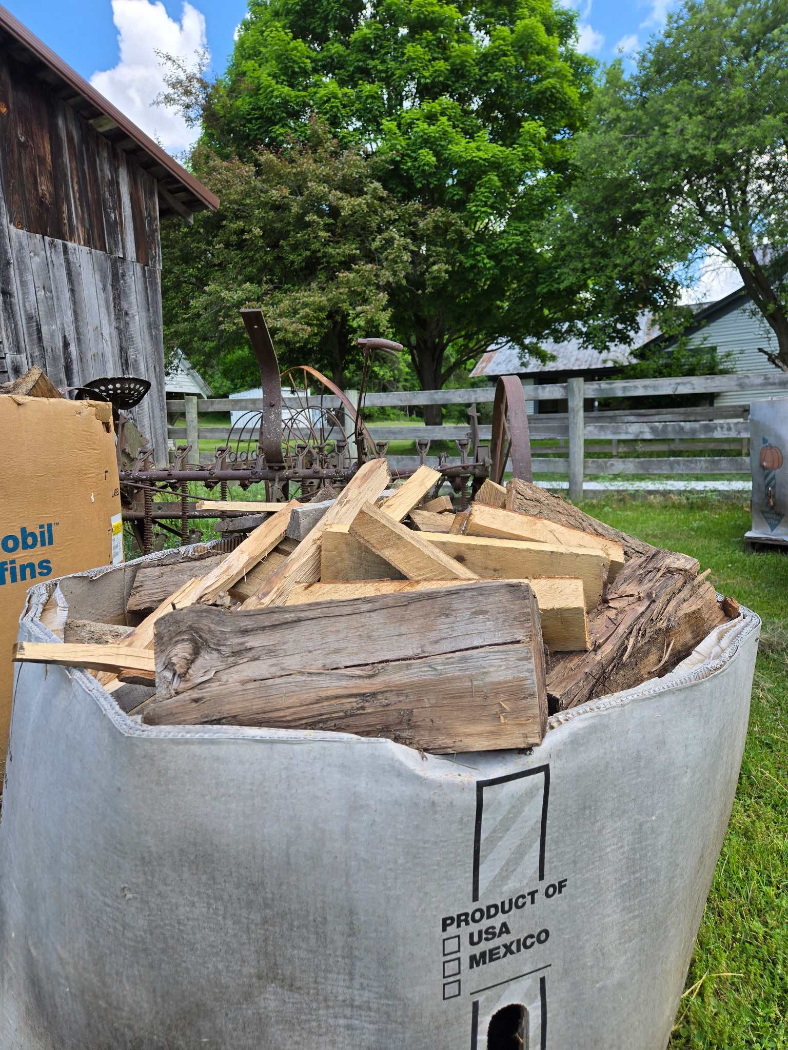 Alternative view of Pallet of Firewood, Oktoberfest Event
